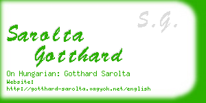 sarolta gotthard business card